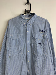 Blue Columbia Checkered Shirt Men's Large