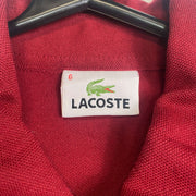 Red Lacoste Button Down Shirt Large