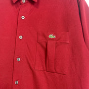 Red Lacoste Button Down Shirt Large