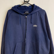 00s Navy Umbro zip up Hoodie Men's Medium