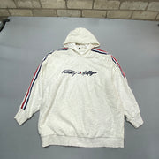 White Tommy Hilfiger Fleece Hoodie Men's XL