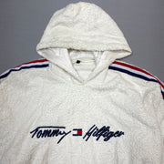 White Tommy Hilfiger Fleece Hoodie Men's XL