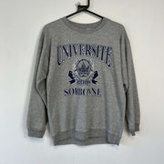 Vintage University Grey College Sweatshirt Medium