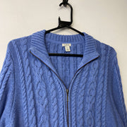 Blue L.L.Bean Cable Knit Sweater Women's Large