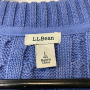 Blue L.L.Bean Cable Knit Sweater Women's Large