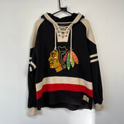 Chicago Blackhawks CCM NHL Men's Vintage Patch Hoodie Size Small