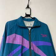 Vintage Blue and Purple Reebok Windbreaker Men's Large