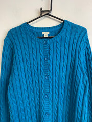 Blue L.L.Bean Cable Knit Sweater Women's XL