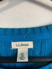 Blue L.L.Bean Cable Knit Sweater Women's XL