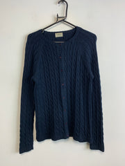 Navy L.L.Bean Cable Knit Sweater Women's Medium