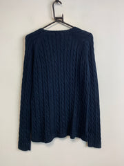 Navy L.L.Bean Cable Knit Sweater Women's Medium