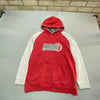 00s Red and Grey Nike Hoodie Women's XL