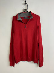 Red Nautica Quarter zip Men's Large