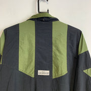 Vintage 90s Black and Green Adidas Windbreaker Men's Large