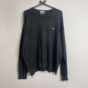 Grey Chemise Lacoste Knit Jumper Sweater Large