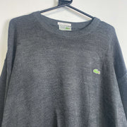 Grey Chemise Lacoste Knit Jumper Sweater Large