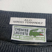 Grey Chemise Lacoste Knit Jumper Sweater Large