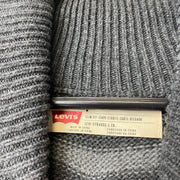 Black and Grey Levi's Knitwear Sweater Women's Medium