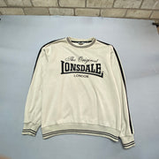 Beige Lonsdale Sweatshirt Men's Large