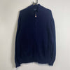 Navy Burberry London Full Zip Sweater Medium