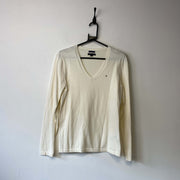 Cream White Tommy Hilfiger Jumper Women's Large