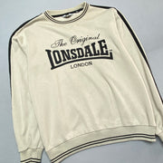 Beige Lonsdale Sweatshirt Men's Large