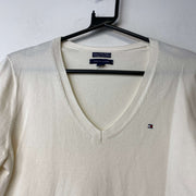 Cream White Tommy Hilfiger Jumper Women's Large