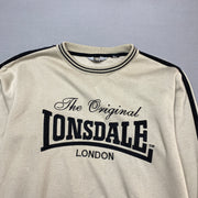 Beige Lonsdale Sweatshirt Men's Large