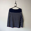 Navy and White Tommy Hilfiger Jumper Women's Medium