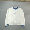 Vintage 90s White Jerzees Sweatshirt Men's Medium