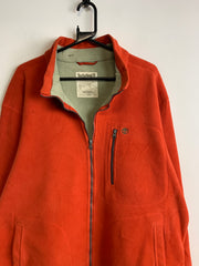 Orange Timberland Chest Pocket  Fleece Jacket Men's XXL