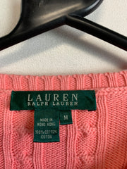 Pink Ralph Lauren Cable Knit Sweater Women's Medium