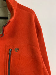 Orange Timberland Chest Pocket  Fleece Jacket Men's XXL