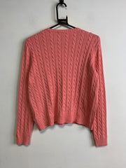 Pink Ralph Lauren Cable Knit Sweater Women's Medium