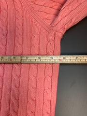 Pink Ralph Lauren Cable Knit Sweater Women's Medium