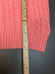 Pink Ralph Lauren Cable Knit Sweater Women's Medium