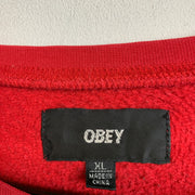 Red Obey Sweatshirt Women's XL