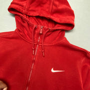 Red Nike zip up Hoodie Women's Large