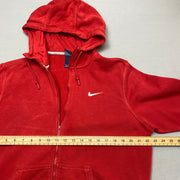 Red Nike zip up Hoodie Women's Large