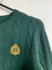 Green Ralph Lauren Cable Knit Sweater Men's S/M