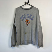 Vintage Grey Pooh Tigger Sweatshirt Large