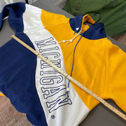 Navy White Yellow Michigan Hoodie Men's Large