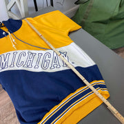 Navy White Yellow Michigan Hoodie Men's Large