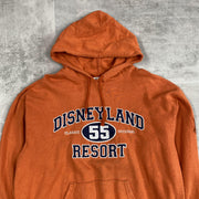 Orange Disneyland Resort Front Logo Embroidered Hoodie