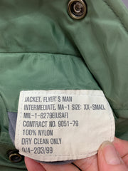 Green Bomber MA-1 Jacket Men's Large