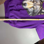 Vintage Purple Wolf Graphic Sweatshirt Medium