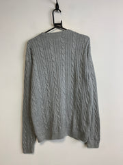 Grey Chaps Cable Knit Sweater Men's Medium