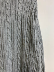 Grey Chaps Cable Knit Sweater Men's Medium