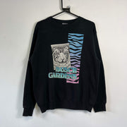 Vintage Black Busch Gardens Tiger Graphic Sweatshirt Medium