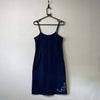 Navy Flower Denim Dress Women's Small